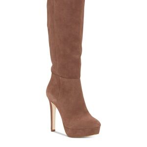 NIB Jessica Simpson Elegant Brown Suede Knee-High Boots